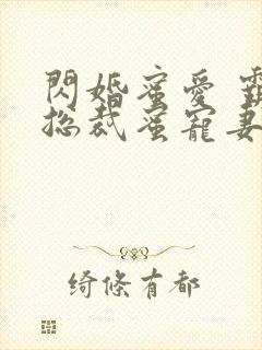 闪婚蜜爱 霸道总裁蜜宠妻