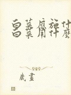 白菜应施什么肥白菜用什么肥料