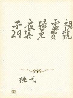 子夜归电视剧第29集免费观看