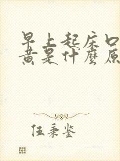 早上起床口苦尿黄是什么原因