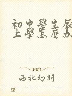 初中学生厌学不上学怎么办