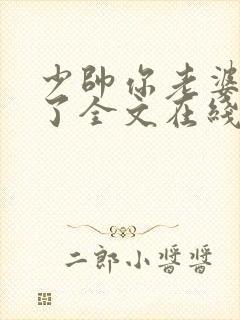 少帅你老婆又跑了全文在线阅读