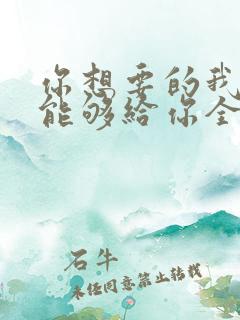 你想要的我却不能够给你全部歌词