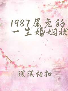 1987属兔的一生婚姻状况