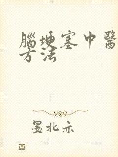 脑埂塞中医治疗方法