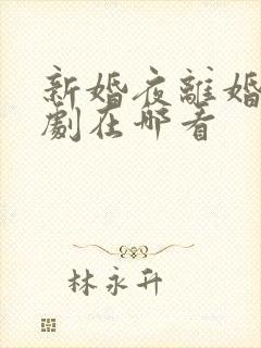 新婚夜离婚时短剧在哪看