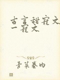 古言甜宠文一对一宠文