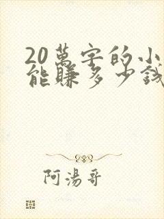 20万字的小说能赚多少钱