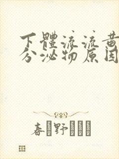 下体流流黄脓状分泌物原因