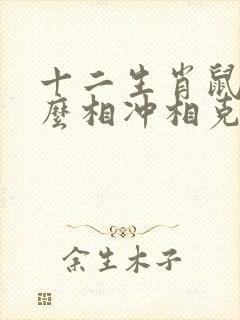 十二生肖鼠和什么相冲相克