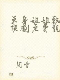 单身姐姐韩剧电视剧免费观看中文版