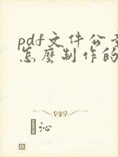 pdf文件公章怎么制作的