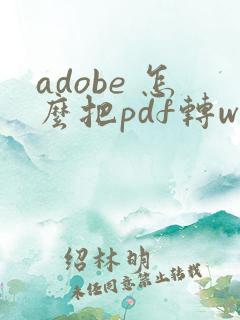 adobe 怎么把pdf转word