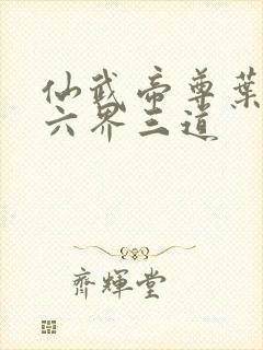 仙武帝尊叶辰 六界三道