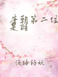 唐朝第二位帝王是谁