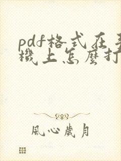 pdf格式在手机上怎么打开