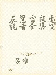 反黑电视剧免费观看全集完整版