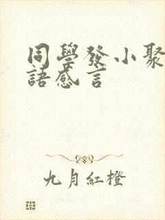 同学发小聚会短语感言