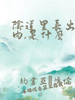 阴道里长出一坨肉,是什么