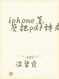 iphone怎么把pdf转成word