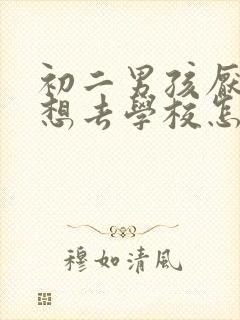 初二男孩厌学不想去学校怎么办