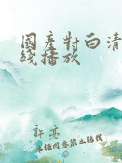 国产对白清晰在线播放
