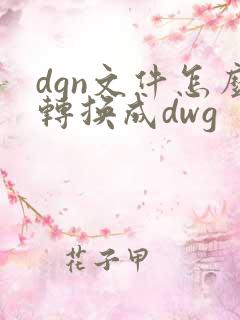 dgn文件怎么转换成dwg