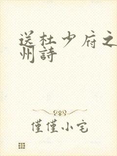 送杜少府之任蜀州诗