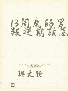 13周岁的男孩叛逆期该怎么办