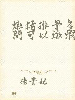 炖猪排骨多长时间可以炖烂