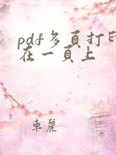 pdf多页打印在一页上