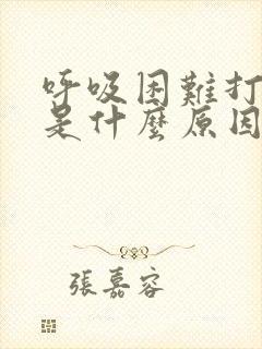 呼吸困难打呼噜是什么原因