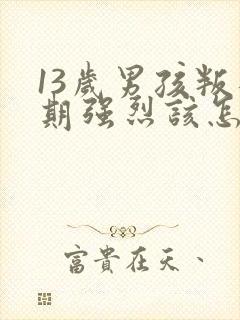 13岁男孩叛逆期强烈该怎么办