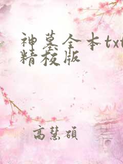 神墓全本txt精校版