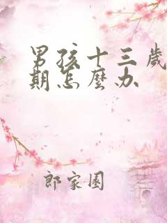 男孩十三岁叛逆期怎么办