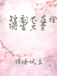 短剧不在灯火阑珊处免费