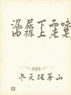 漏尿下面味重,内裤上老是湿一块怎么回事