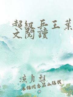 超级兵王叶谦全文阅读