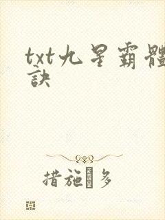 txt九星霸体诀