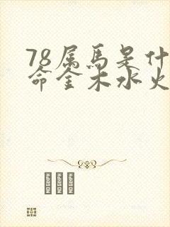 78属马是什么命金木水火