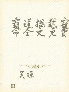 霸道总裁宠妻如命全文免费阅读全文