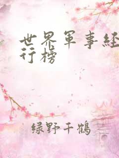 世界军事经费排行榜
