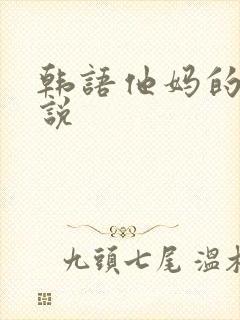 韩语他妈的怎么说