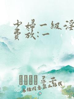少妇一级淫片免费放:一