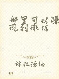 哪里可以赚钱提现到微信