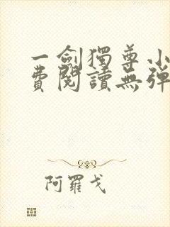 一剑独尊小说免费阅读无弹窗
