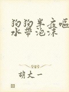 狗狗半夜呕吐黄水带泡沫