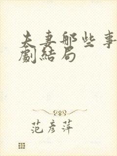 夫妻那些事电视剧结局