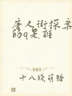 唐人街探案里面的q是谁