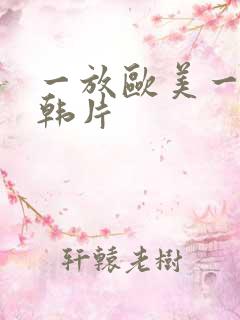 一放欧美一级日韩片